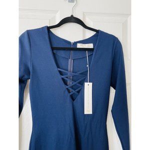 NWT Amanda Uprichard Navy Dress - P